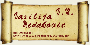 Vasilija Medaković vizit kartica